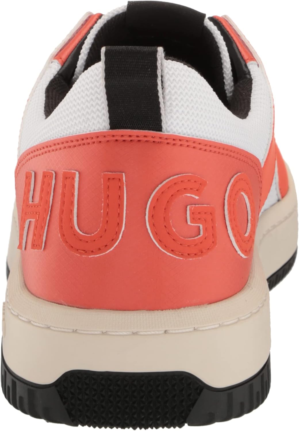 Кроссовки Hugo Mens Chunky из кожи с низким профилем, белый/оранжевый — фото 3