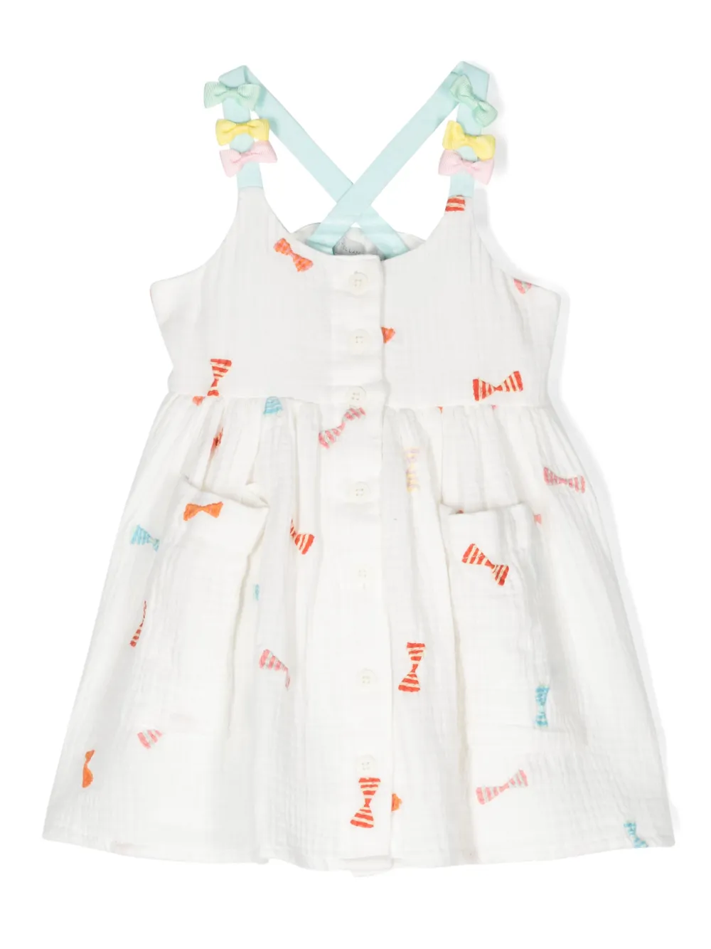 

Платье с бантом Stella McCartney Kids, белый