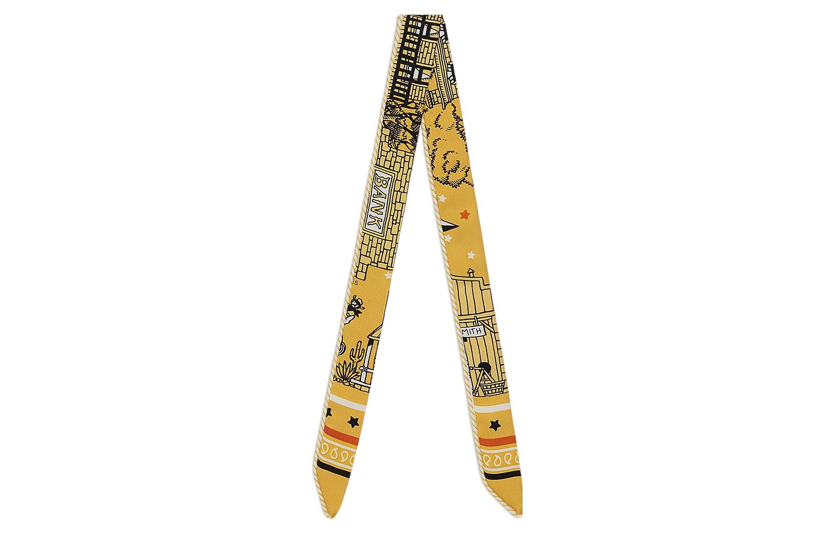 

Шелковый шарф Twilly для женщин, желтый HERMES, желтый