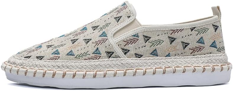 

Мужские кроссовки классические низкие слипоны, хлопковые принтованные лоферы, удобная повседневная обувь для прогулок Generic, бежевый