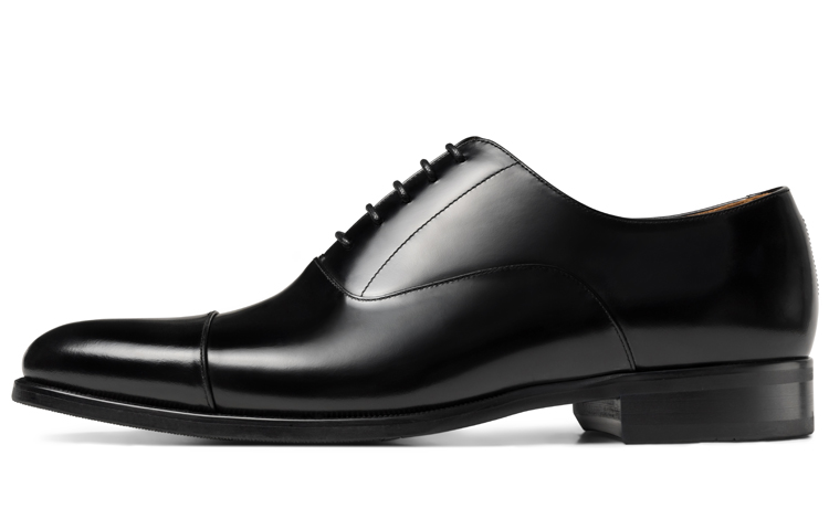 

Стильные британские глянцевые оксфорды из кожи для мужчин, черные THOM WILLS, черные B891-1