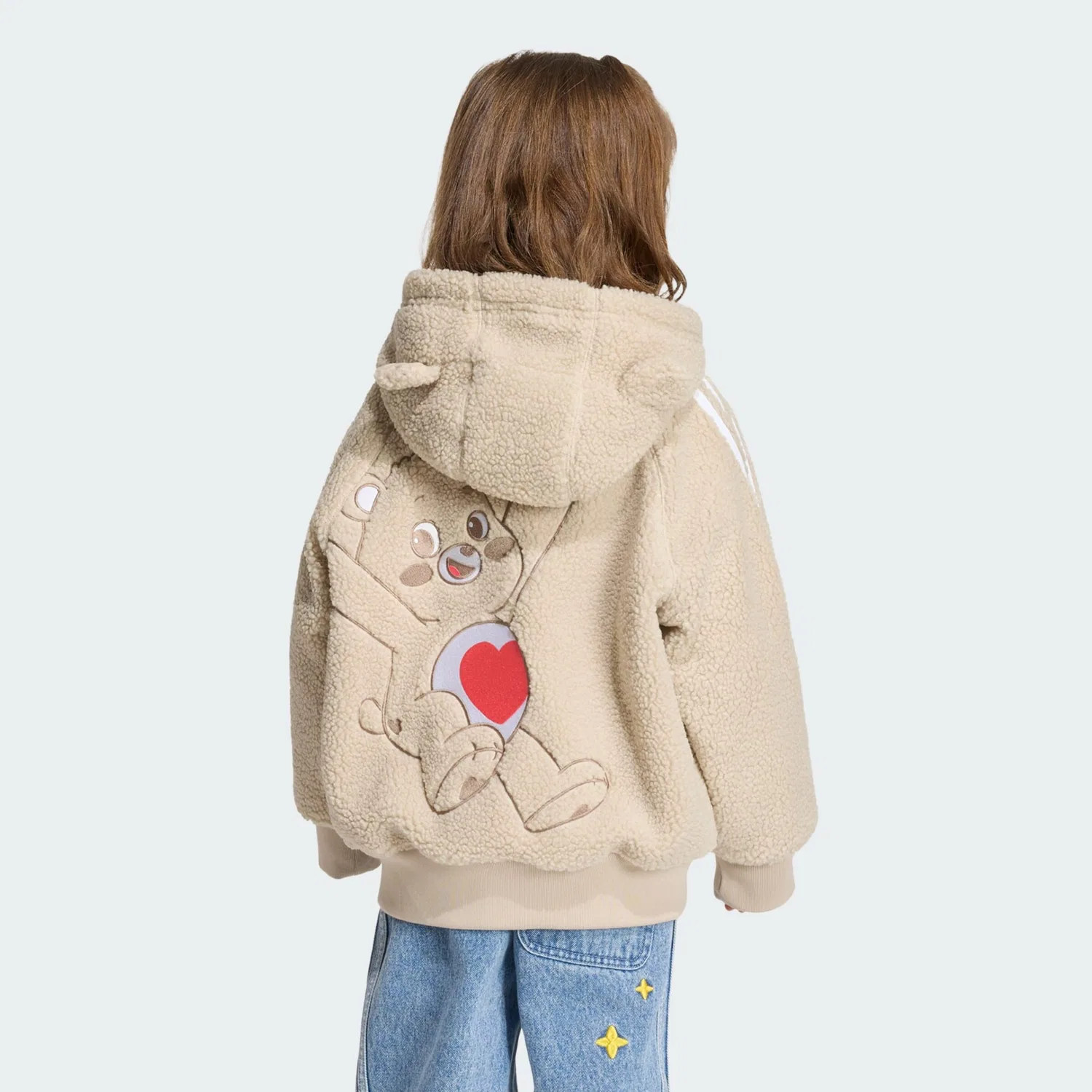 Флисовая куртка Adidas Originals CARE BEARS бежевого цвета — фото 3