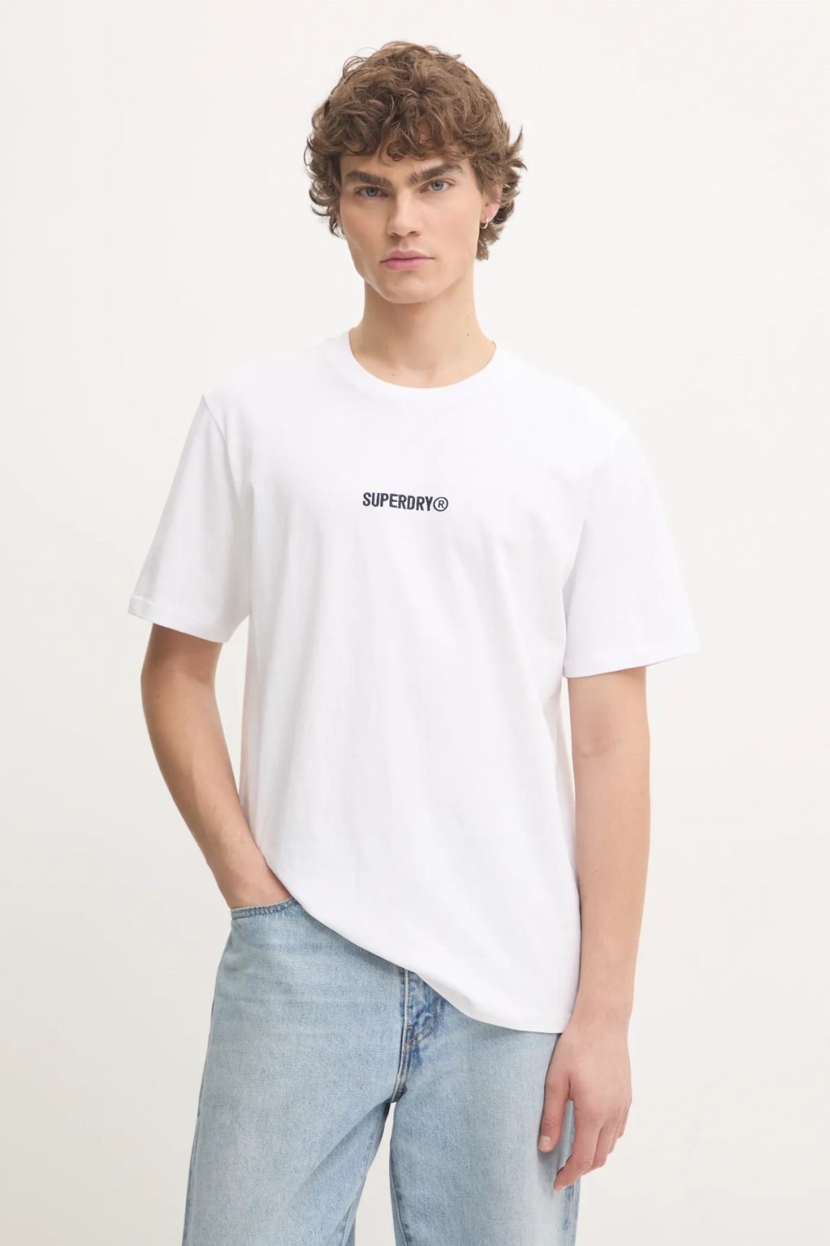 

Хлопковая футболка Superdry, белый