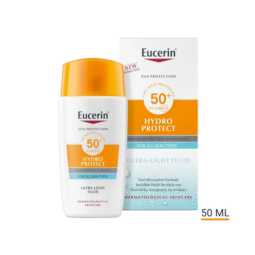 Ультралегкий солнцезащитный флюид для лица Eucerin Sun Hydro Protect SPF50+ Eucerin — фото 2
