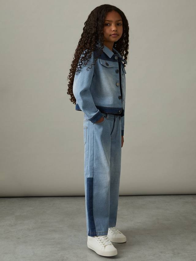 

Детские джинсы Briar Patchwork двухцветные Reiss, Blue