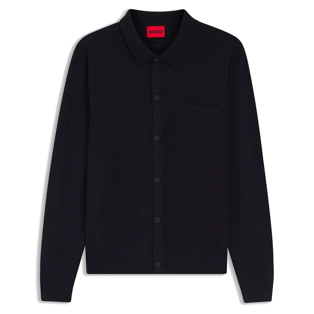 

Свитер HUGO San Jordan 10276192 с V-образным вырезом, синий