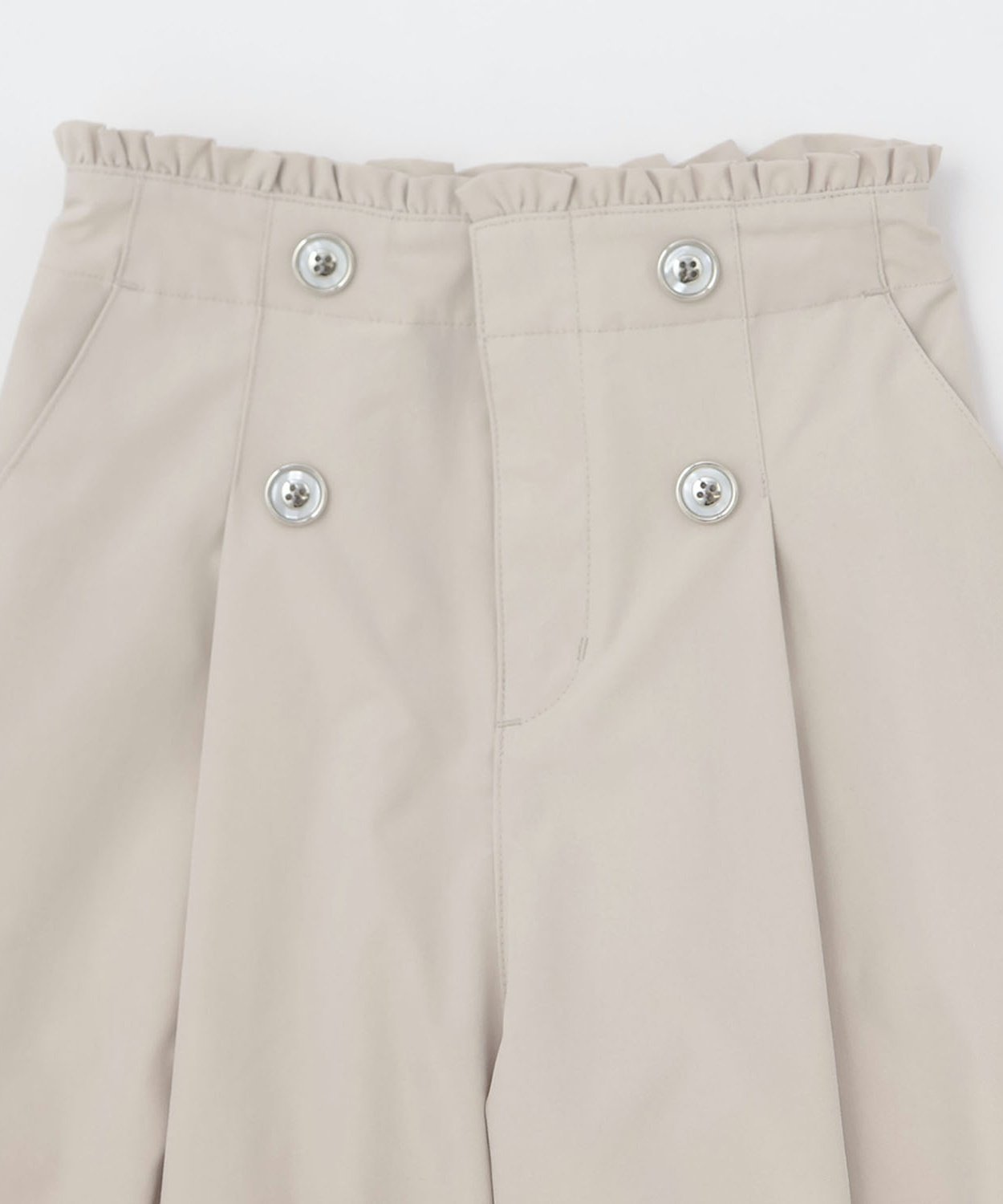 Широкие брюки на подтяжках и пуговицах Pom ponette junior, Light beige — фото 3