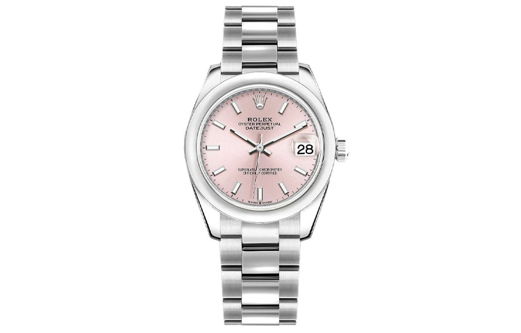 

ROLEX Часы Log Series с автоподзаводом, женские, 31 мм, розовый циферблат, браслет Oystersteel