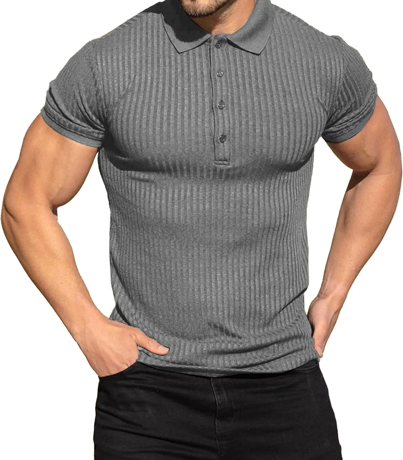 

Мужская футболка-поло с лацканом Aosufei