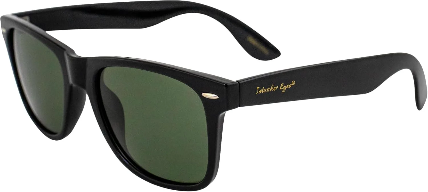 

Поляризованные солнцезащитные очки Azores для мужчин и женщин, ударопрочная поликарбонатная оправа черного цвета с серыми линзами Islander Eyes, Black-grey