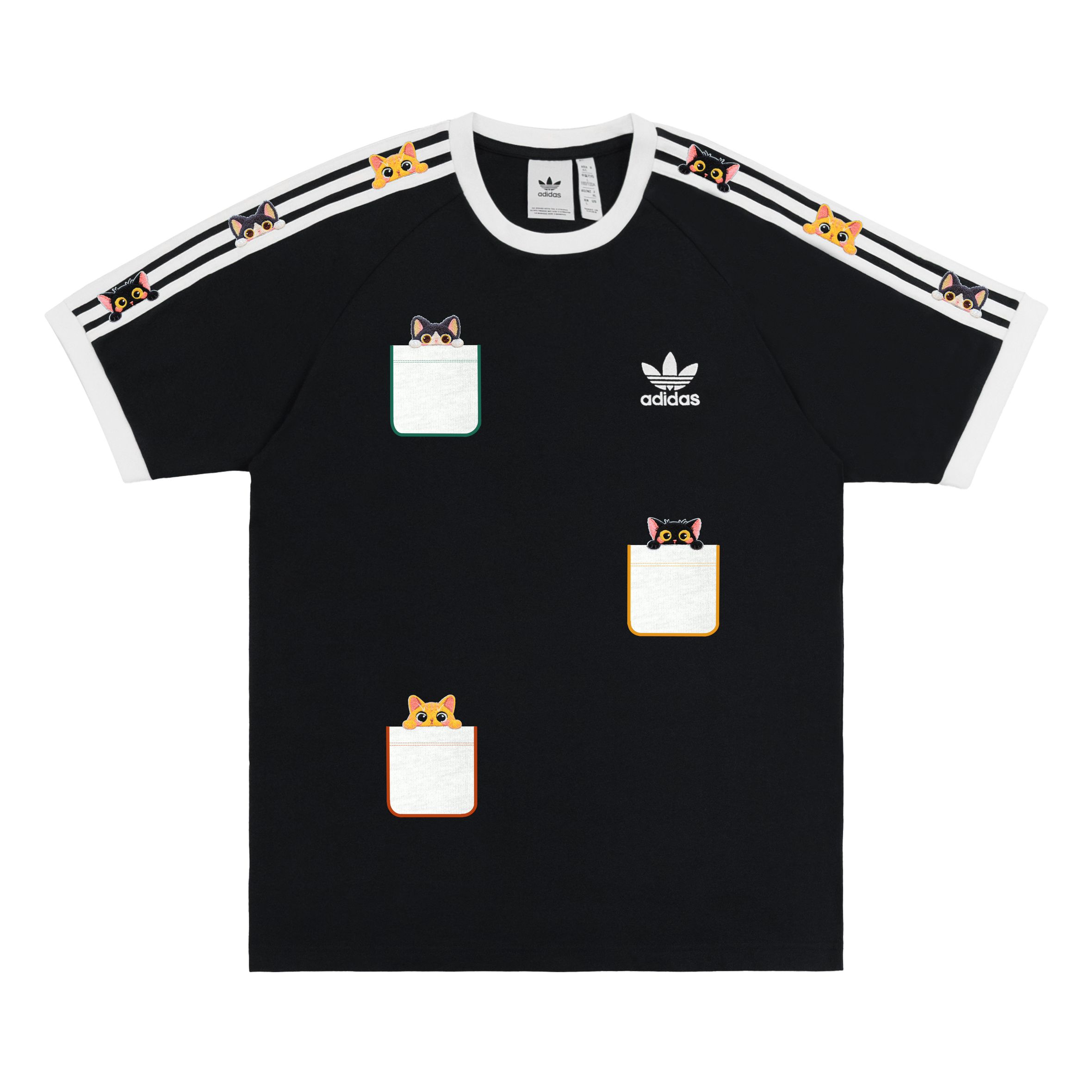 

Футболка Unisex с 3 полосками Adidas Originals, черный