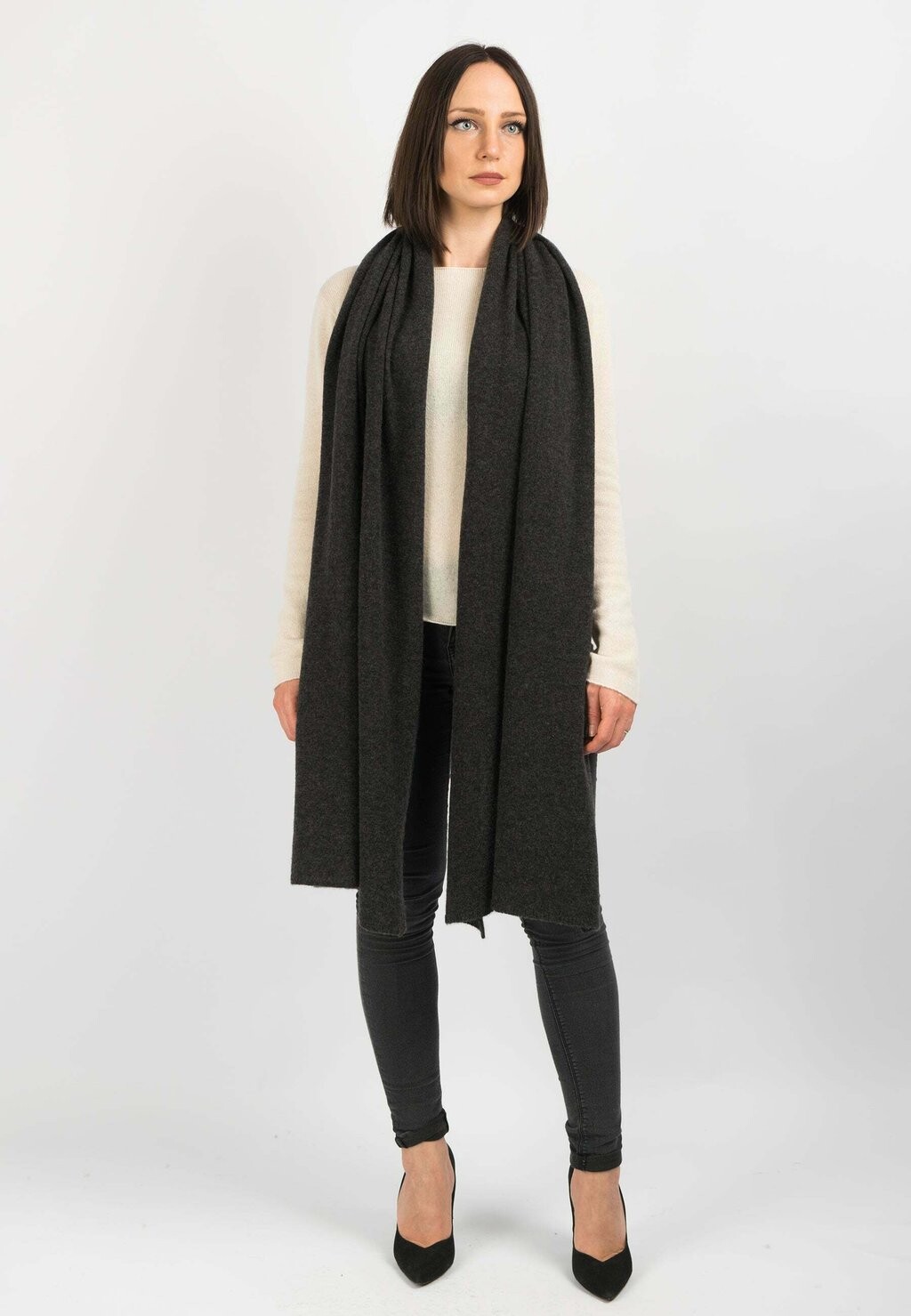

Шарф Dalle Piane Cashmere, антрацит