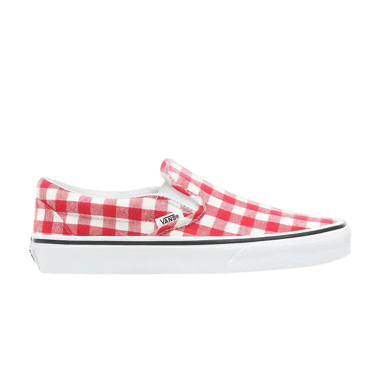 

Шлепанцы Vans Classic Slip-On Gingham - Racing Red, красный