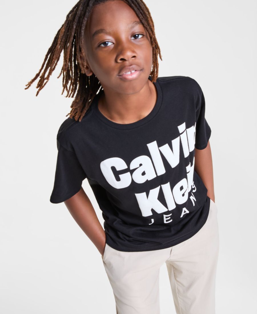 

Футболка с коротким рукавом и графическим принтом с логотипом Big Boys Calvin Klein, Black, Черный, Футболка с коротким рукавом и графическим принтом с логотипом Big Boys Calvin Klein, Black