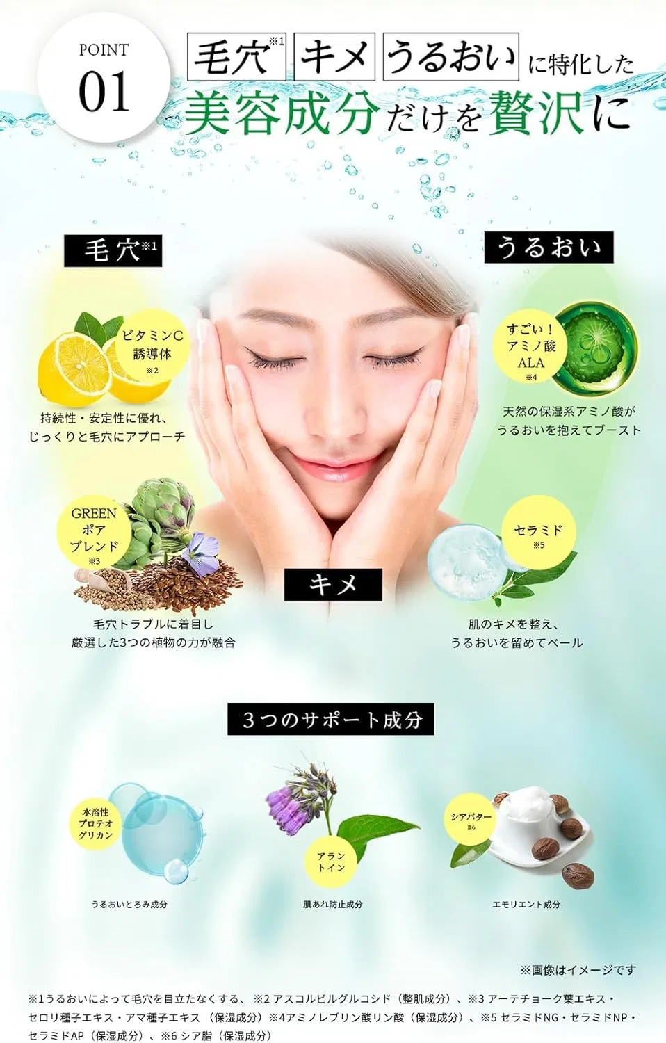 Набор Alaplus — Маска для лица листовая ALA Green Face Mask, набор 10 шт, с витамином C и церамидами, 75 мл — фото 4