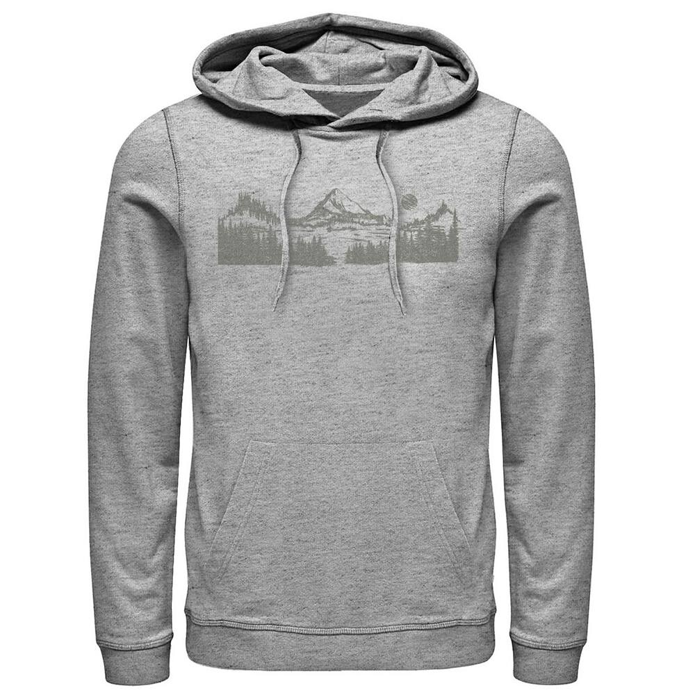 

Мужская толстовка с капюшоном и рисунком горных пейзажей Generic, цвет Athletic Heather