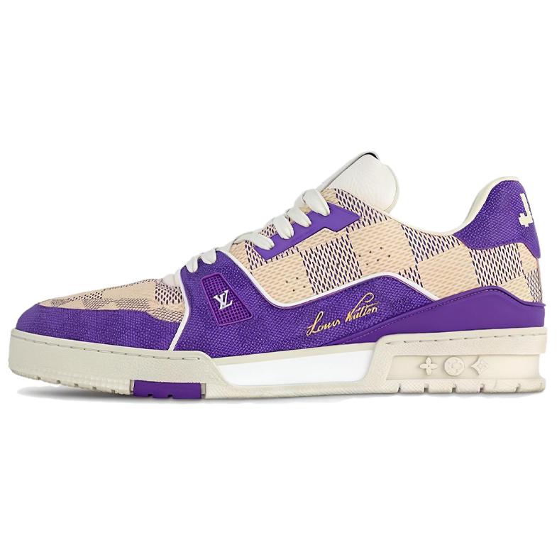 LOUIS VUITTON Кроссовки Damier LV Trainer Purple