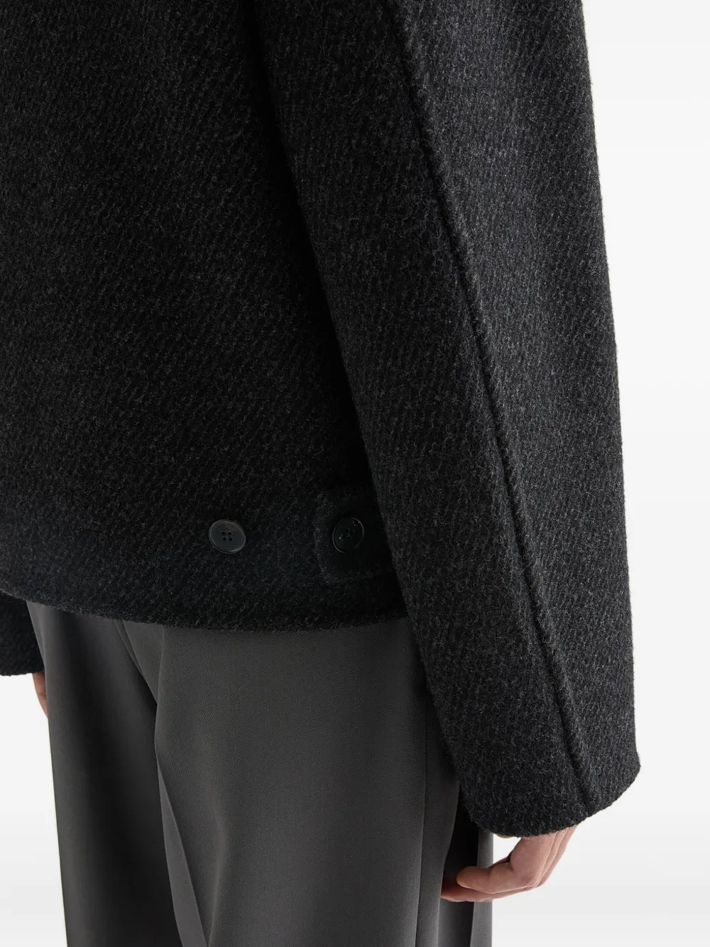 Фактурная куртка из шерсти Jil Sander, черный — фото 3
