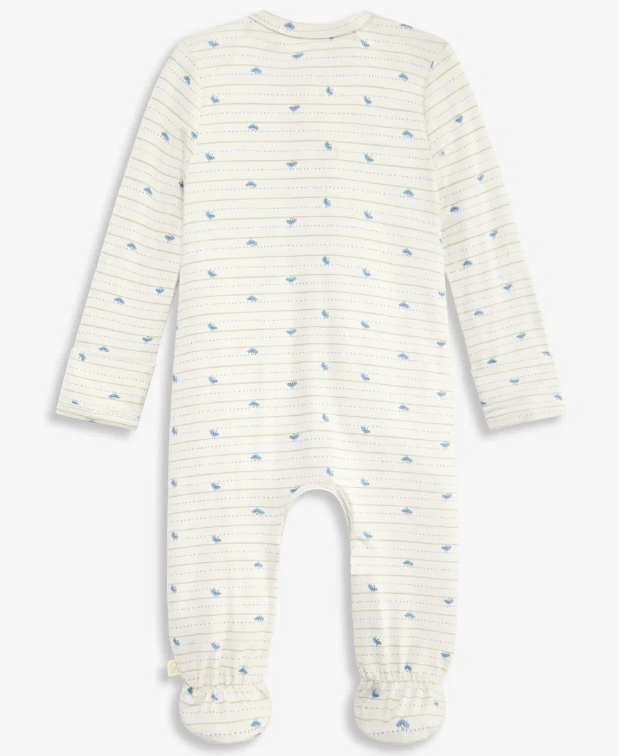 Детский комбинезон Everyday Baby Essentials для мальчиков с принтом птиц и двусторонней молнией First Impressions, серый — фото 3