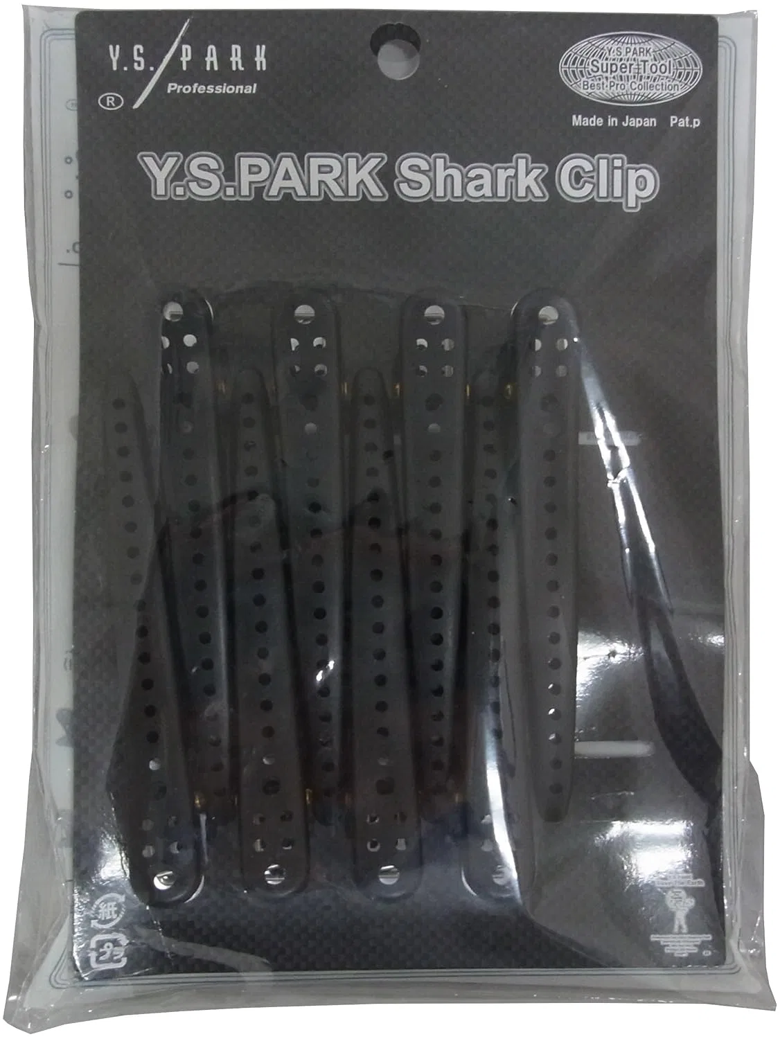 Зажимы для волос Y.S. Park Shark Clips, черные, 8 шт. Y.S.Park