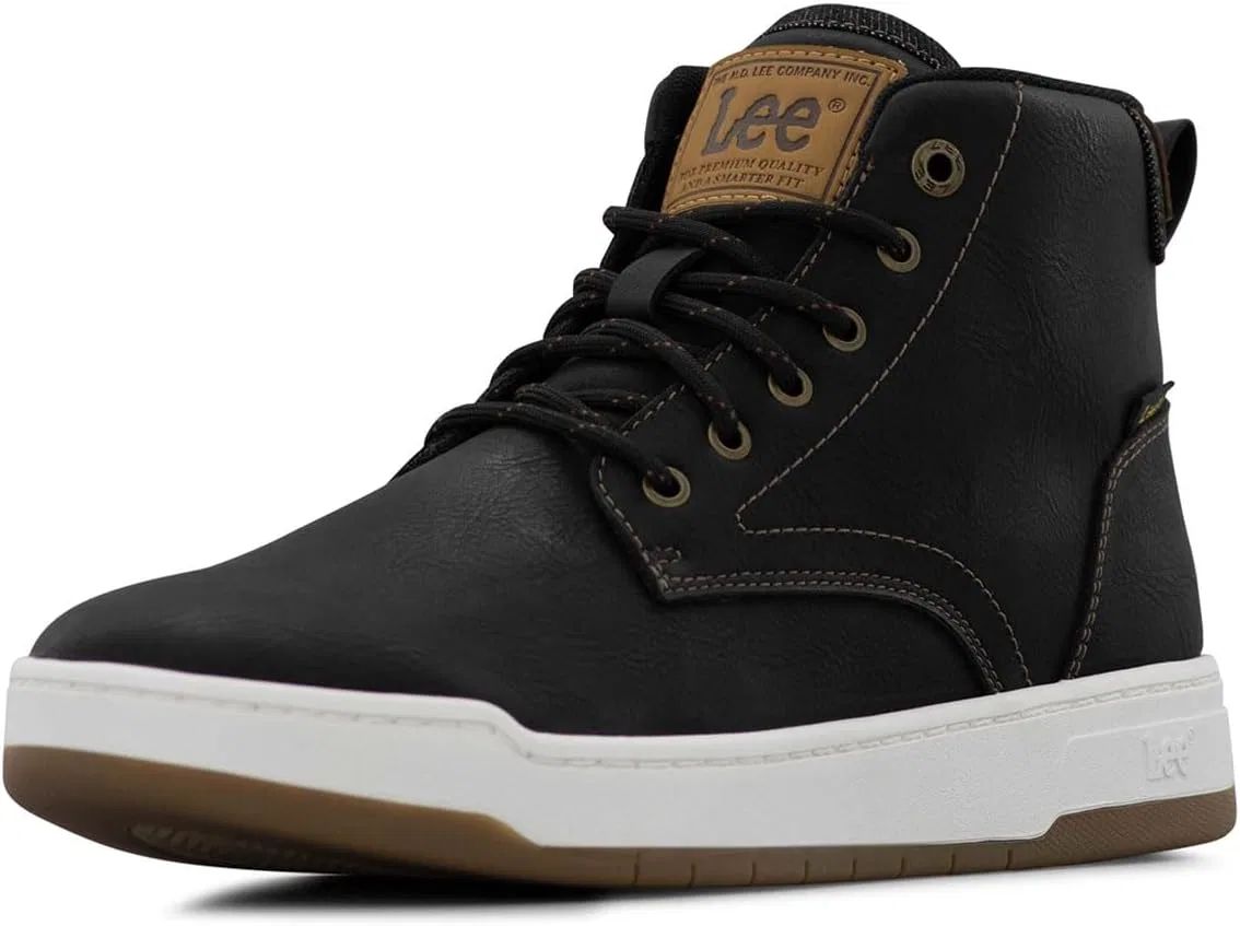 Мужские кроссовки Lee Spencer, Black Black Denim Cognac