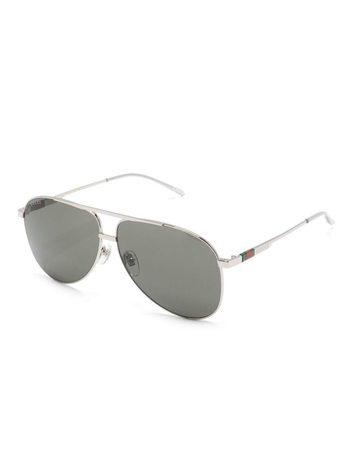 Солнцезащитные очки-пилоты Gucci Eyewear, серебряный — фото 2