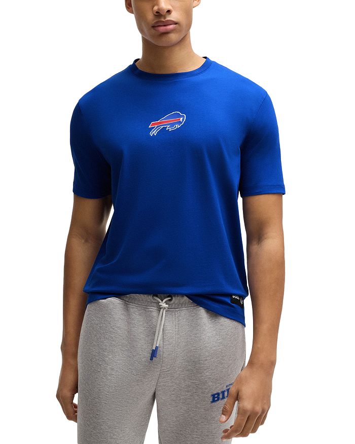 

Футболка из хлопка с добавлением эластана NFL Stretch Cotton Tee BOSS, синий