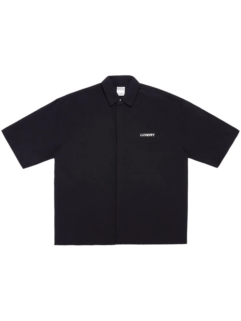 

Рубашка с короткими рукавами и логотипом Marcelo Burlon County of Milan, черный