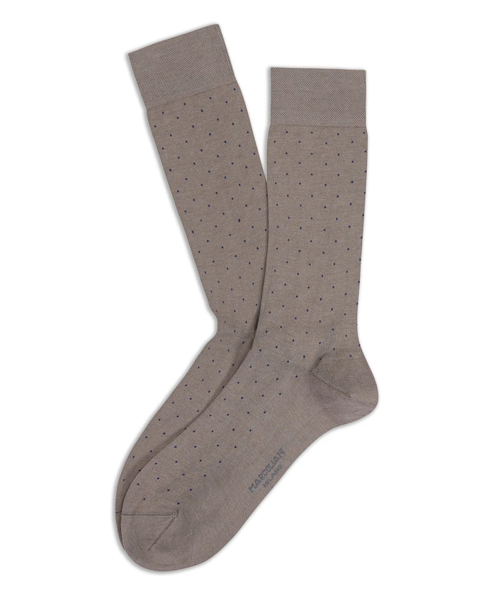 

Хлопковые носки до середины икры с микроузором Marcoliani, бежевый