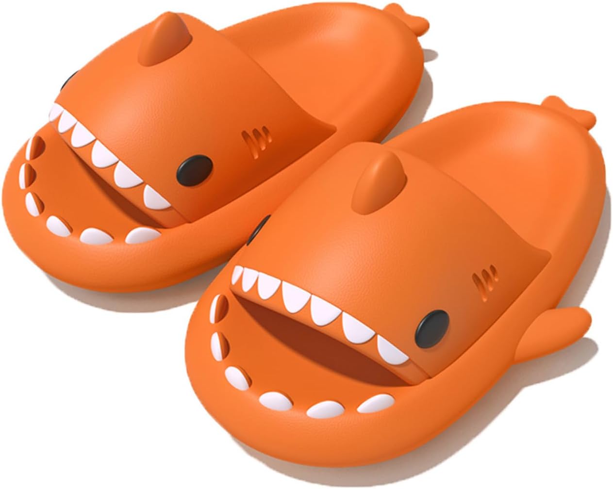 

Шлепанцы Shark для женщин и мужчин, новые пляжные сандалии и уютные нескользящие шлепанцы Shark для ванной и улицы Generic, оранжевый