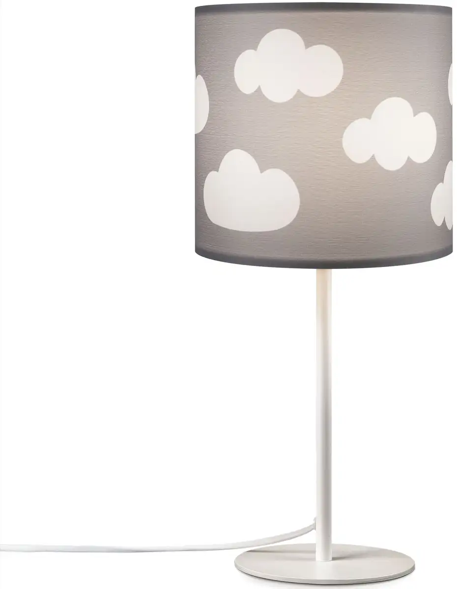 

Настольная лампа Paco Home "Luca Cosmo", лампа E14 | без лампочки, детский светильник, ночь, детская комната, облака, небо Ø 18 см, Высота: 36,5 см, белый