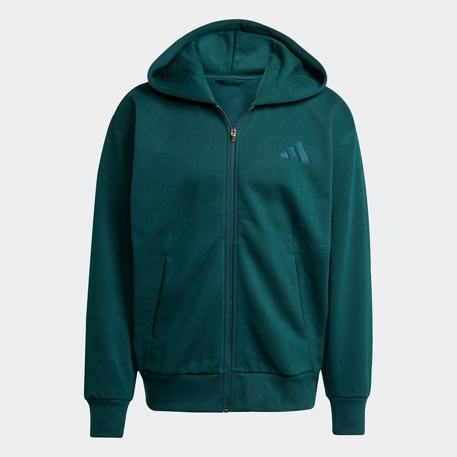 

Спортивная толстовка с капюшоном на молнии ADIDAS SPORTSWEAR, цвет Fir