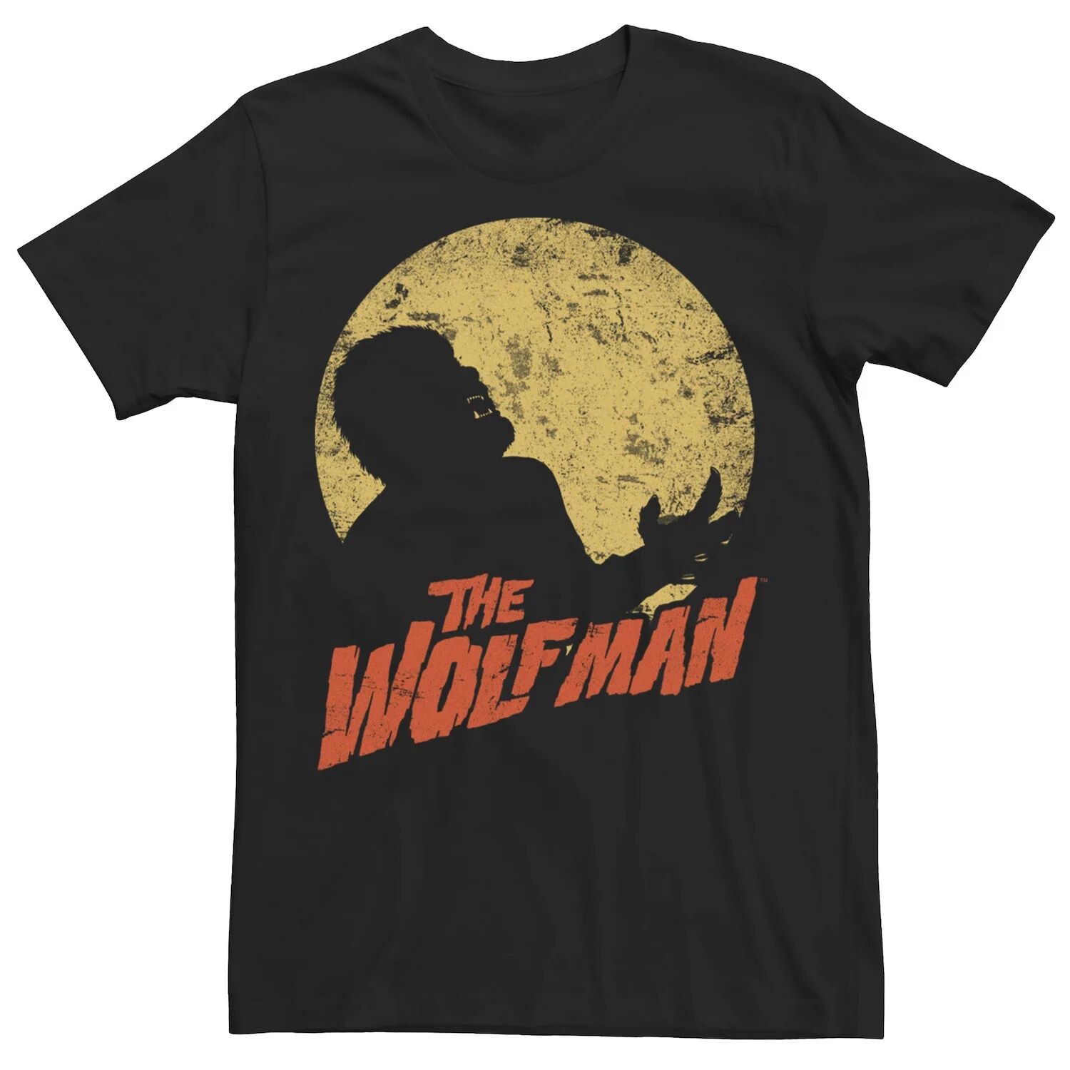 

Мужская универсальная футболка с силуэтом Monsters The Wolfman Moonlit Licensed Character