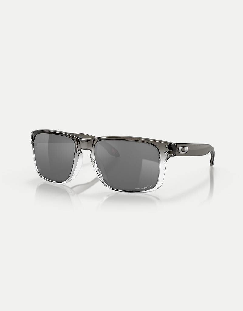 

Oakley - Oakley Holbrook™ - Черные квадратные солнцезащитные очки с градиентом и серыми зеркальными поляризованными линзами