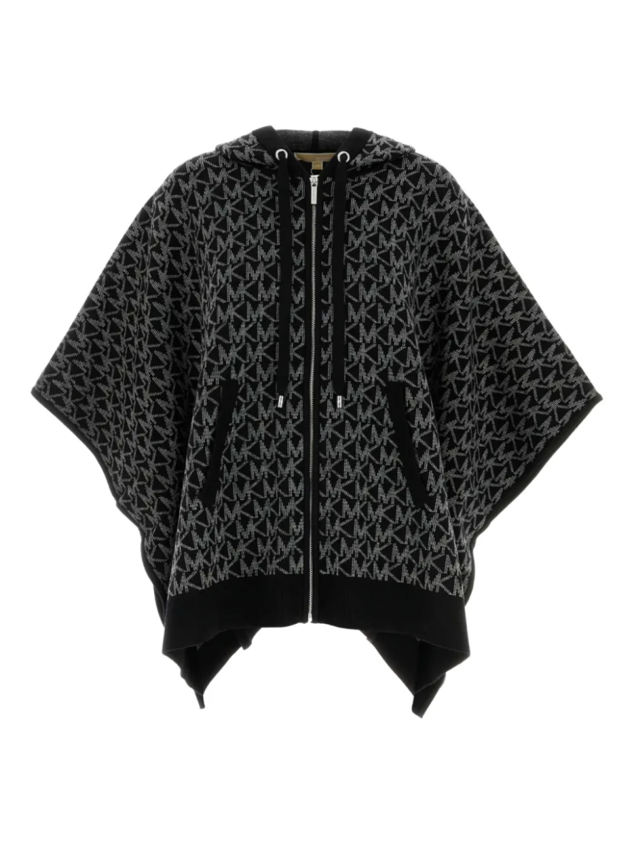 

Michael Michael Kors пончо с капюшоном и логотипом, черный