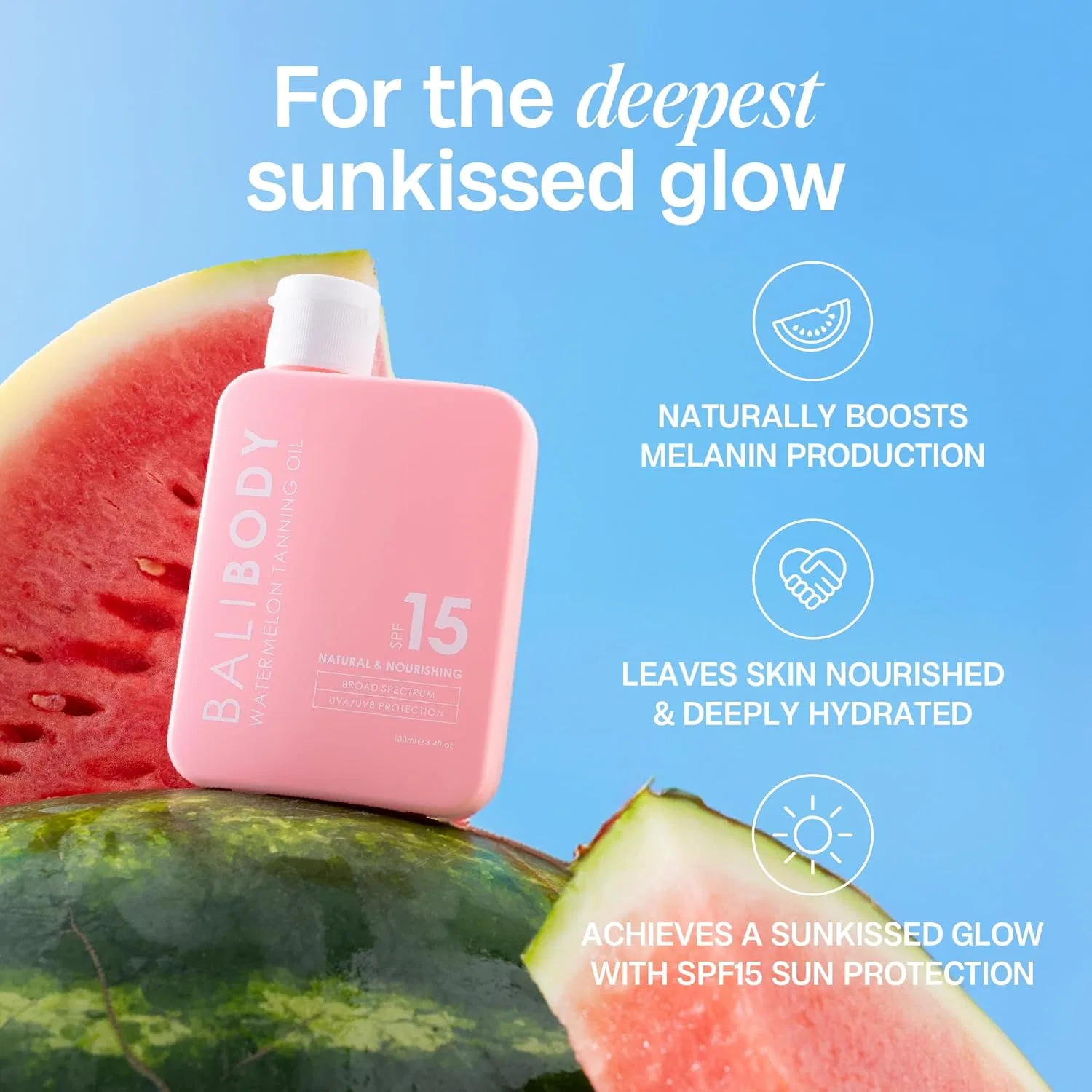 Масло для загара с арбузом SPF 15 «Watermelon Tanning Oil» от Bali Body, 100 мл Bali Body — фото 4
