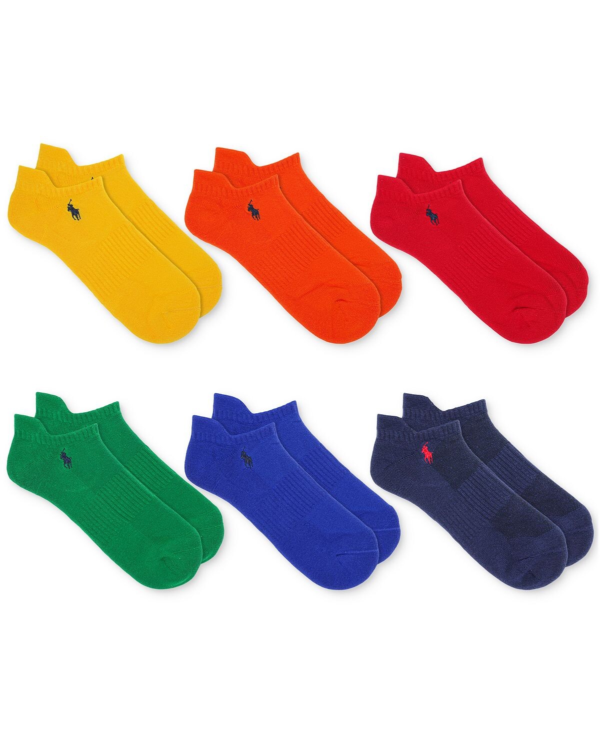 

Мужские 6-Пк. Яркие низкие носки Performance Polo Ralph Lauren