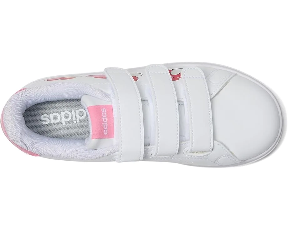 Кроссовки Adidas Kids Advantage 2.0 Shoes (Big Kid), White/Bliss Pink/Semi Lucid Red — фото 2