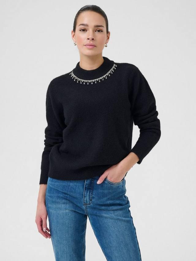 

KAroxy свитер с высоким воротником и декоративной отделкой KAFFE, Deep Black