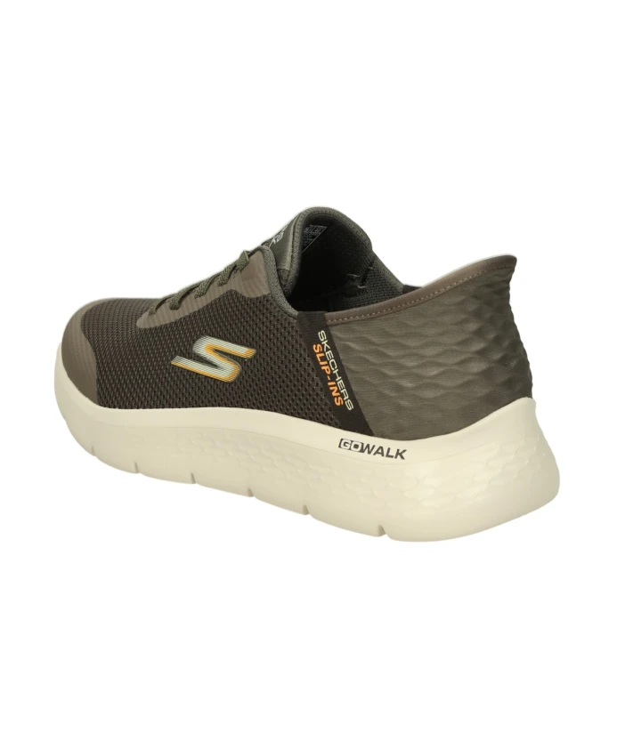 Гибкие слипоны с подушечкой для пятки Skechers, коричневый — фото 2
