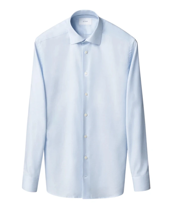 

Светло-Голубая приталенная рубашка из саржи Eton, синий