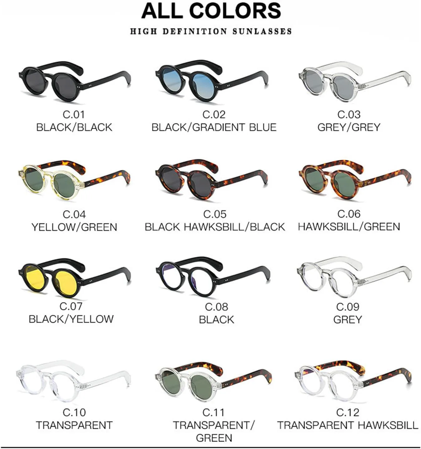 

Солнцезащитные очки Willochra в стиле ретро, ​​круглые, для женщин и мужчин, с заклепками, дизайнерские зеленые, модные женские солнцезащитные очки UV400, C6