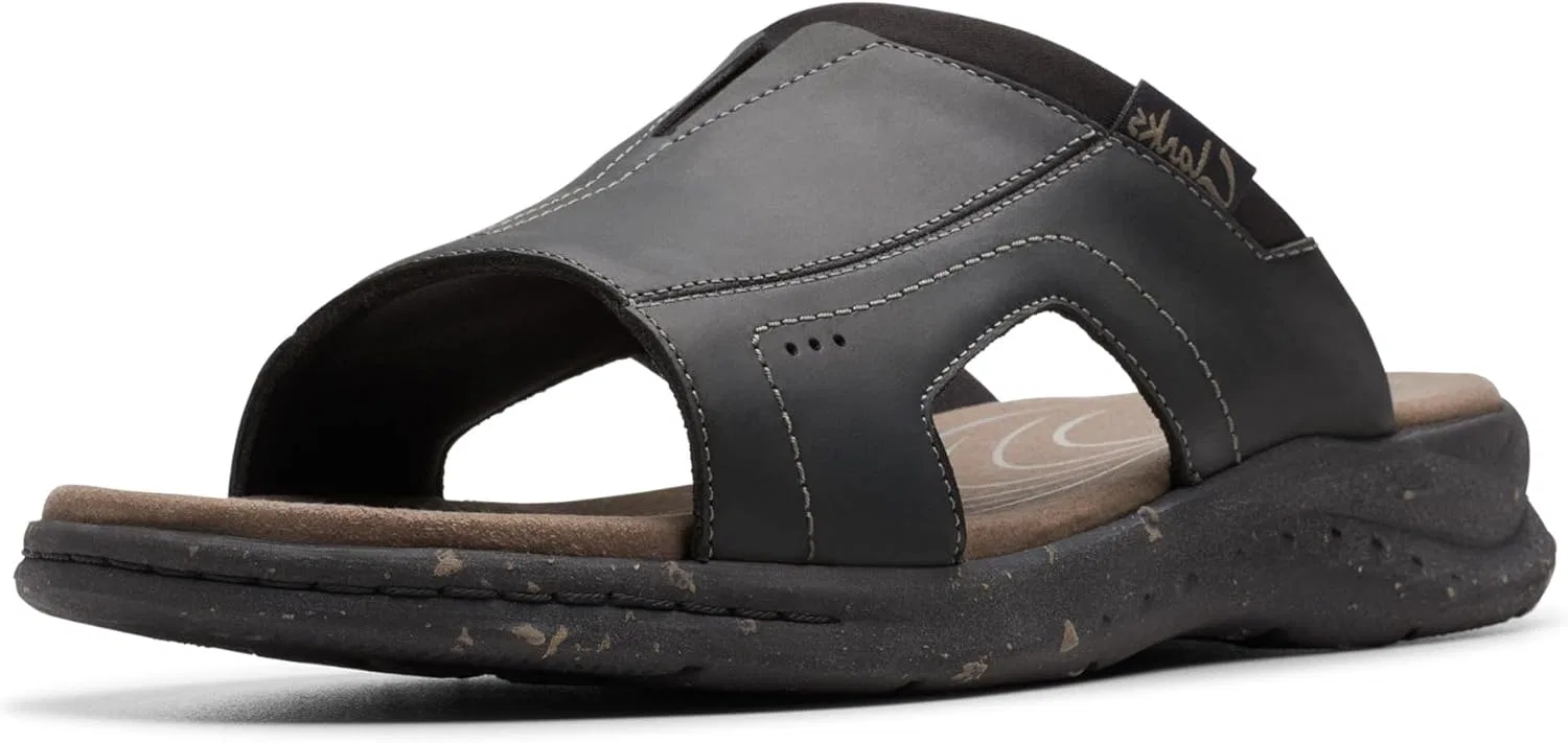 Сандалии из кожи, Clarks, черный