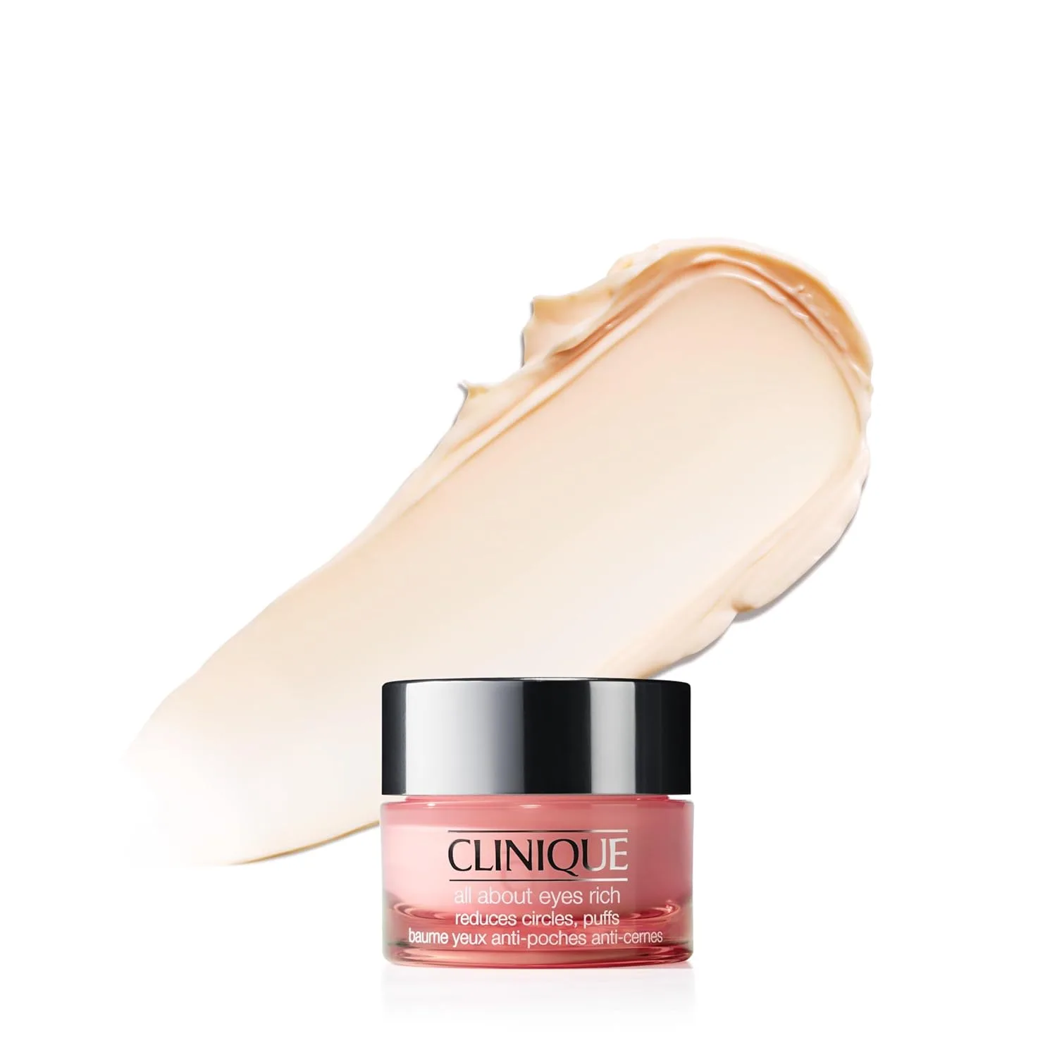 Крем для глаз Clinique All About Eyes Rich Eye Cream от темных кругов с гиалуроновой кислотой | Увлажняющий, осветляющий и снимающий отеки 14,8 мл (1 шт.)