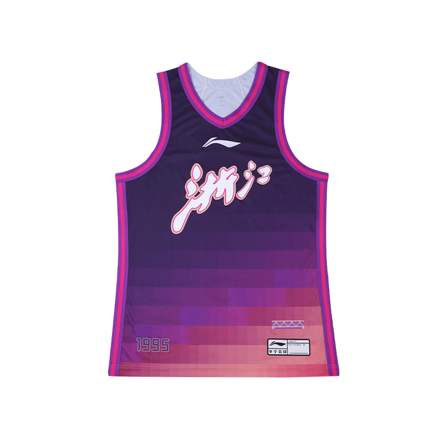 

Баскетбольная майка LiNing из коллекции CBA, фанатская версия, сезоны 25-26, Чжэцзян, Чоучжоу, унисекс., classic version-empty board