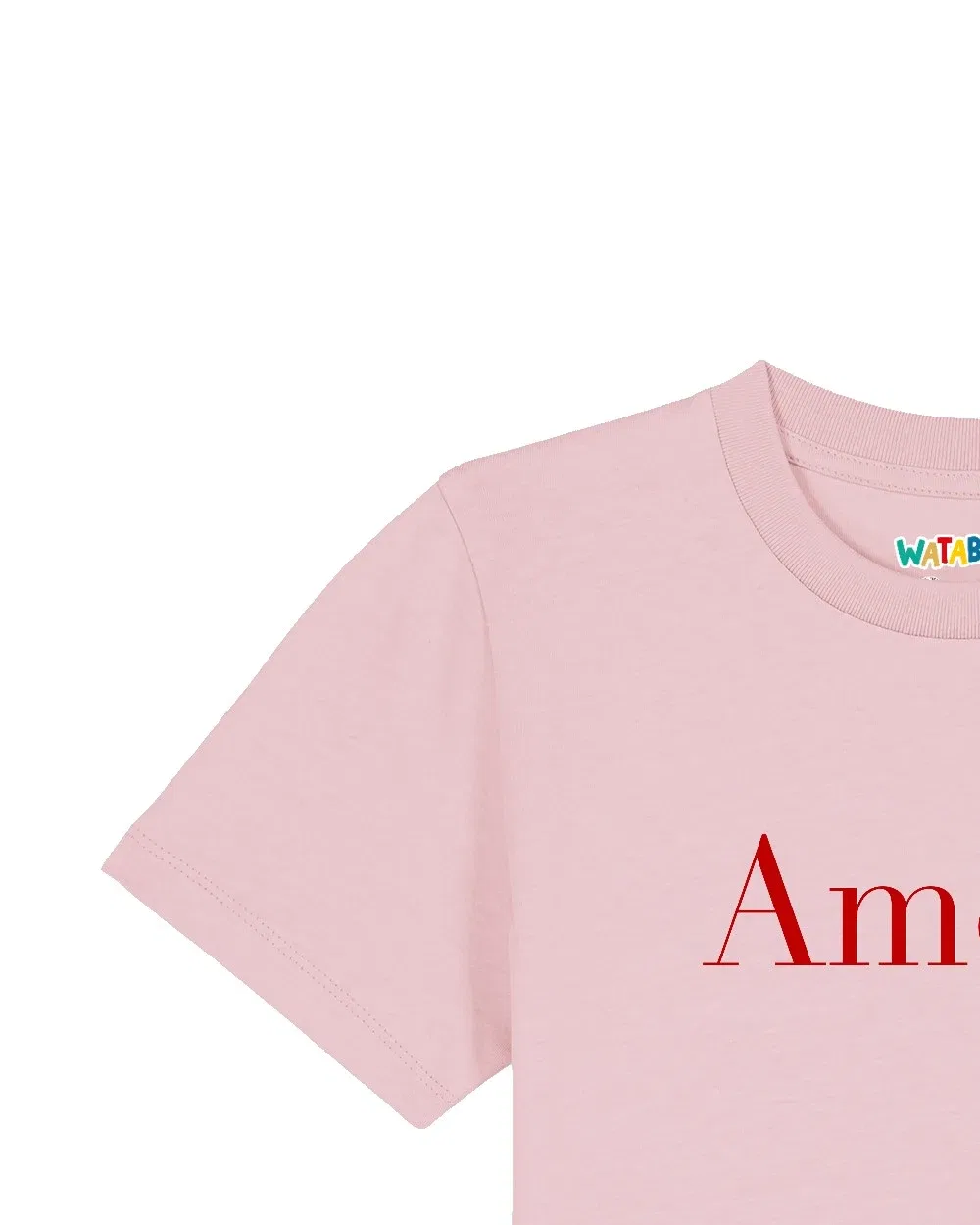 Футболка детская с надписью Wat? Apparel, розовый — фото 3