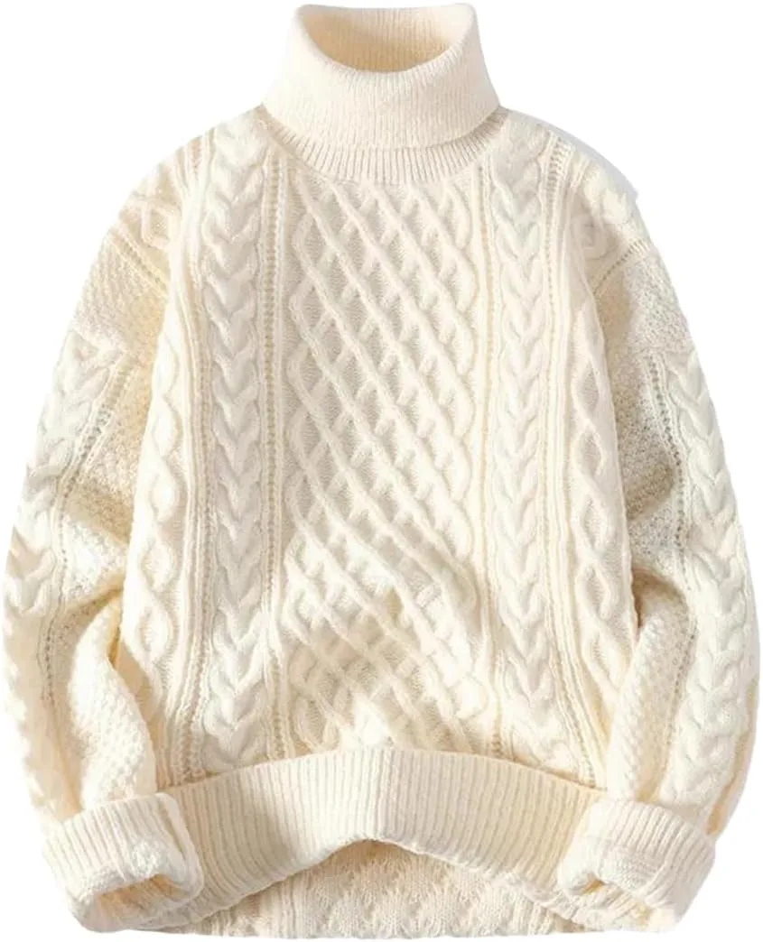 

Мужской свитер-водолазка с рельефным узором Hdhdeueh