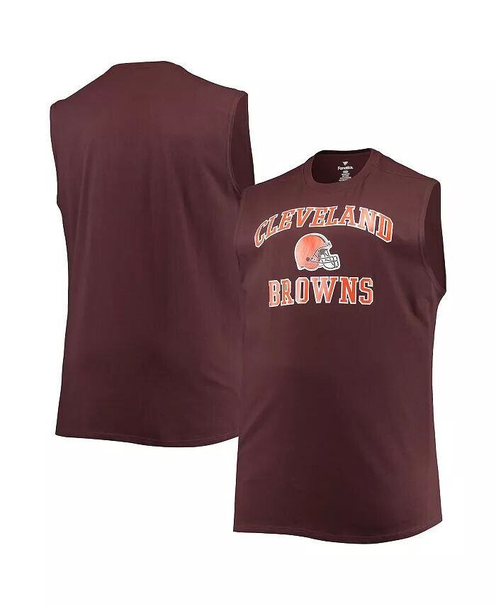 

Мужская коричневая майка Cleveland Browns Big and Tall Muscle Tank Fanatics