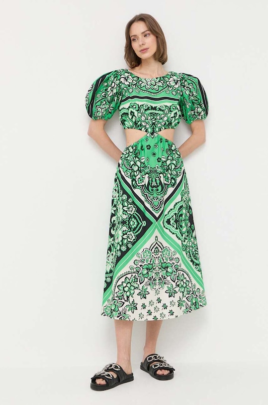 

Хлопковое платье Red Valentino, зеленый