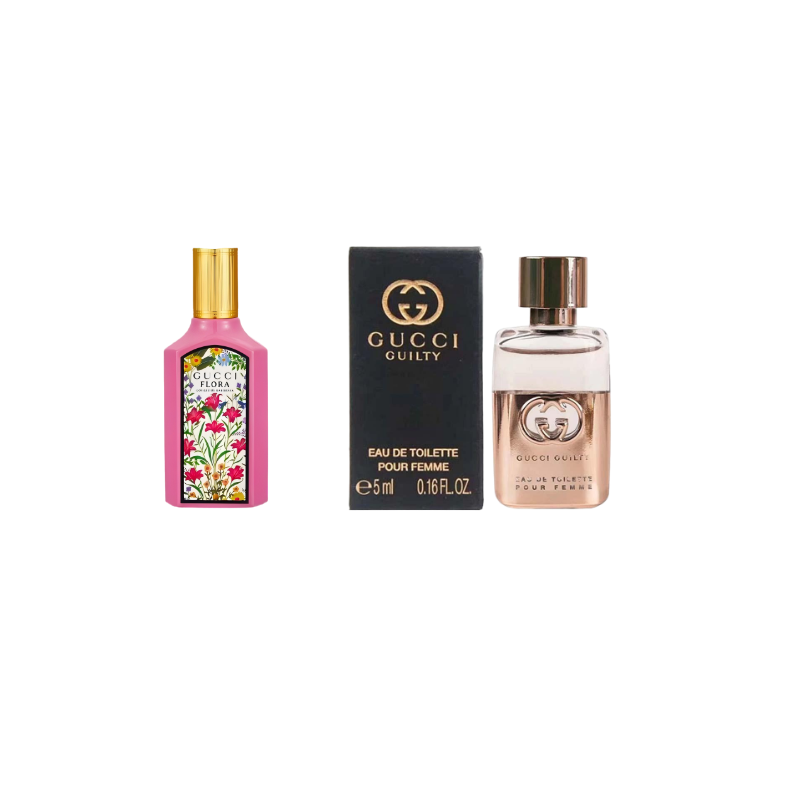 

Набор из пяти предметов Dreamy/Radiant Gardenia/Dreamy/Floral Bliss женская туалетная вода 5 мл*2 GUCCI, two-piece set: gardenia perfume 5ml+sinful love woman light perfume 5ml